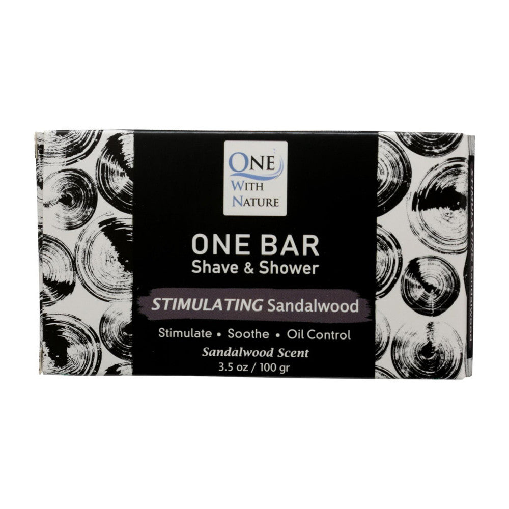 One Bar Shave And Shower Stimulating Bar Soap, Sandalwood, 3.5 Oz